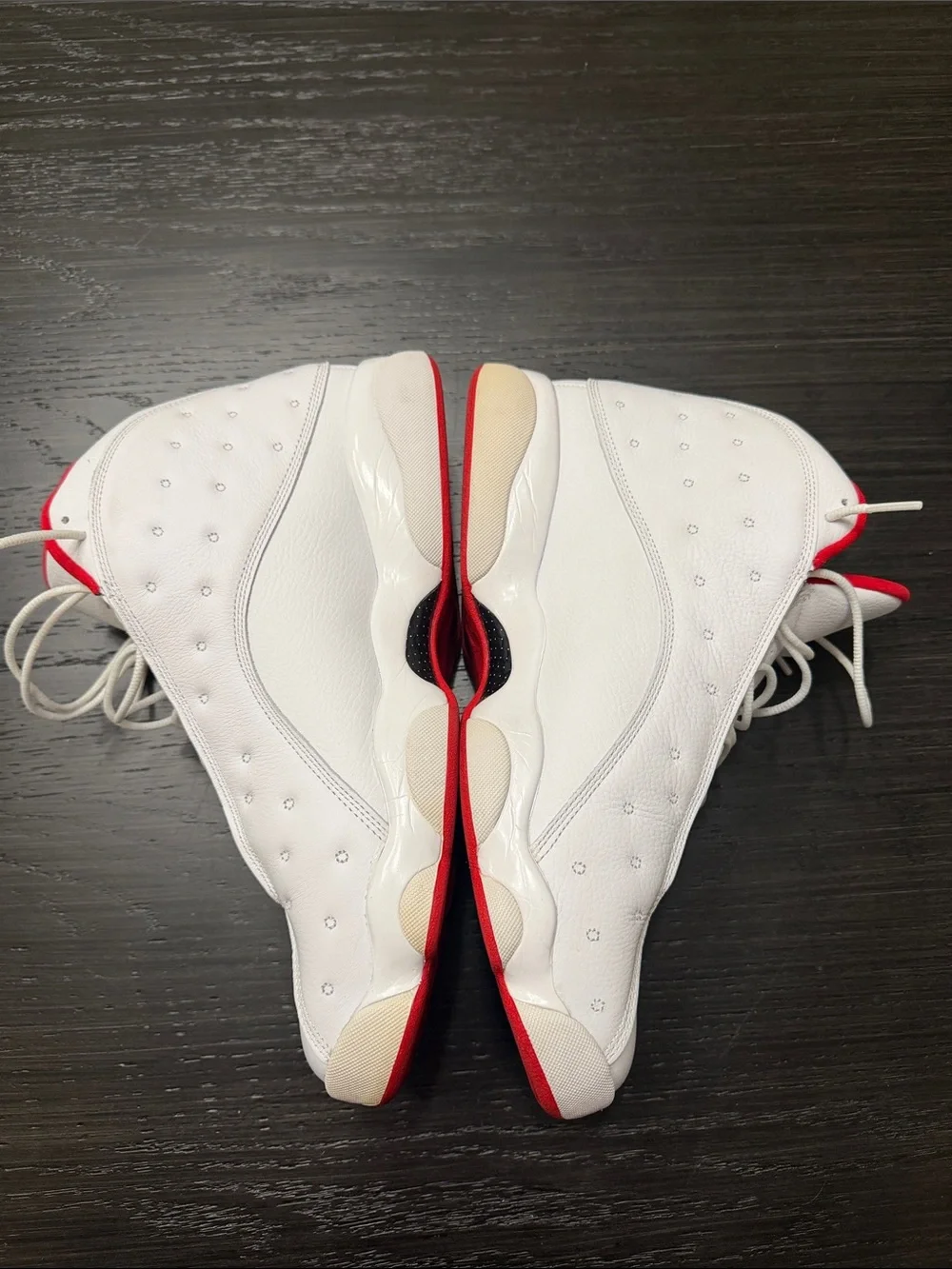 Jordan 13 “First to Flight” Men’s White and Red Retro Basketball Sneakers